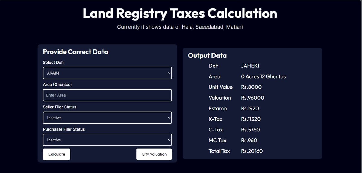 Property Tax Calculator